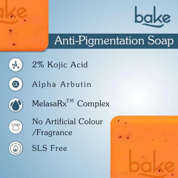 Bake 2% Kojic Soap With Arbutin & Niacinamide For Dark Spots & Tan (Pack Of 2)
