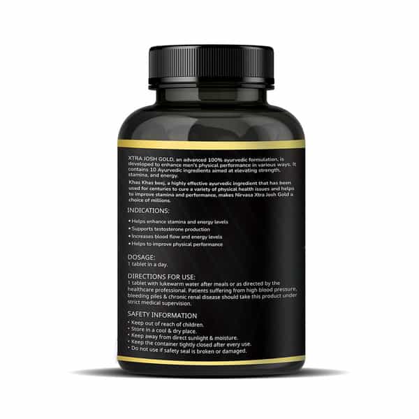Nirvasa Xtrajosh Gold Tablet Boost Stamina With Tribulus Vegetarian Tablets. 1B (1 X 30 Tablet)