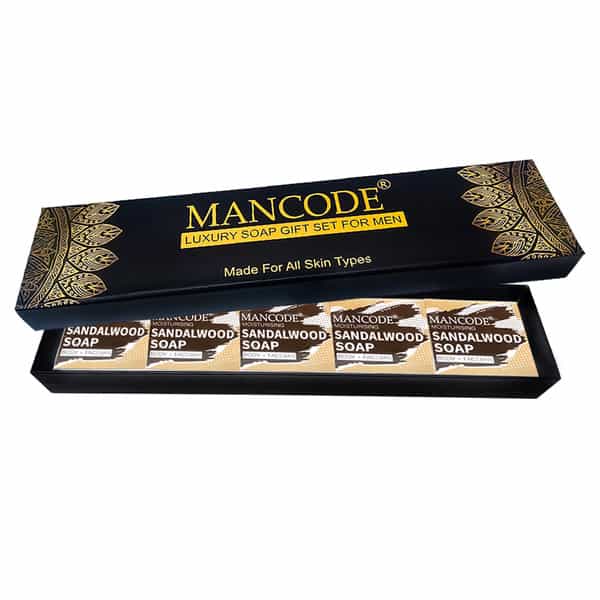 Mancode Luxury Sandalwood Soap Gift Set 5 X 125Gm For Men