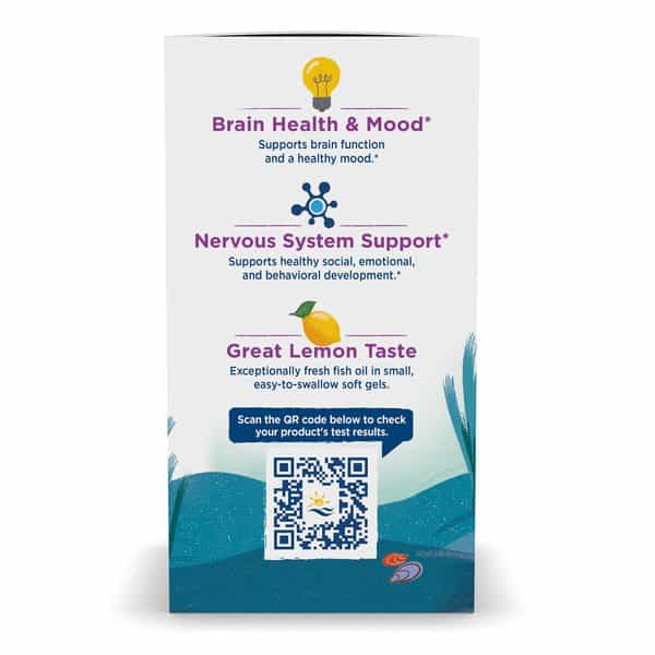 Nordic Naturals Complete Omega Junior | 283 Mg Fish Oil For Kids Epa & Dha Lemon Flavour 90 Softgel