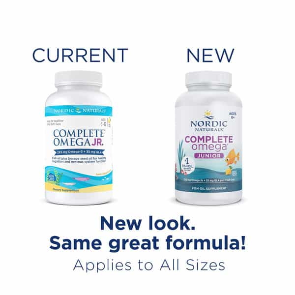 Nordic Naturals Complete Omega Junior | 283 Mg Fish Oil For Kids Epa & Dha Lemon Flavour 90 Softgel
