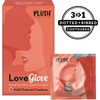 Plush Love Glove 3-1 Multitextured Condoms- Ribbed Contoured And Dottede Condom (15 Sheets)
