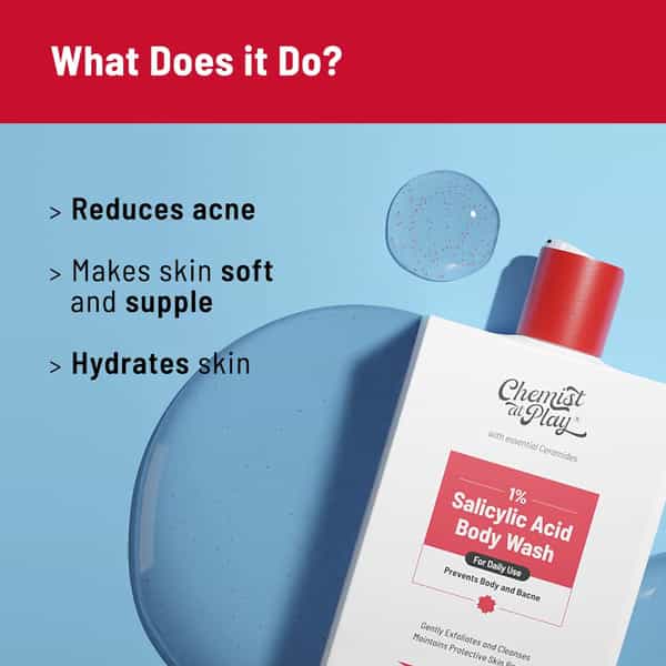Chemist At Play Acne Control Body Wash With Ceramide | For Sweaty | Oily | Normal & Dry Skin | 473Ml