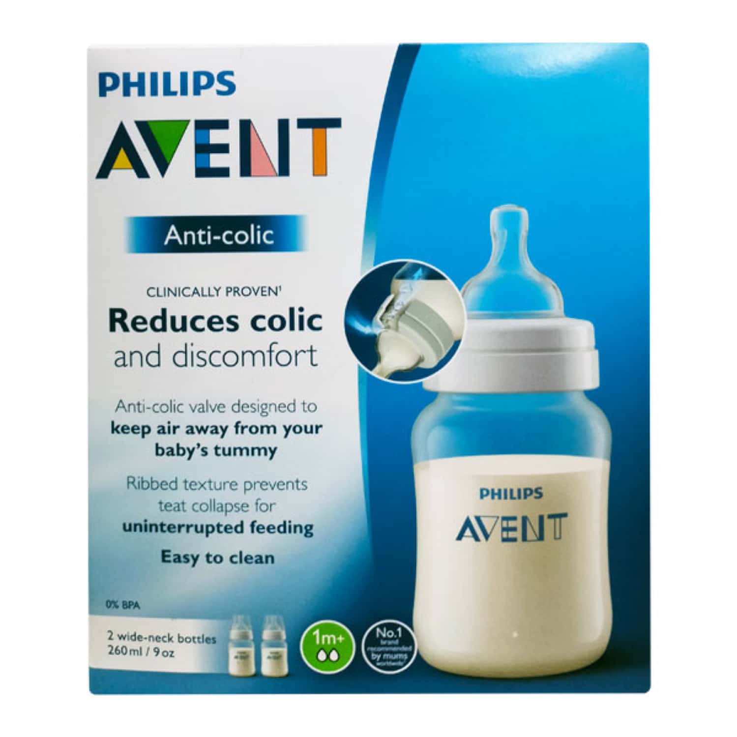 Buy PHILIPS AVENT ANTI COLIC BOTTLE 260ML (TWIN PACK) SCF813/20