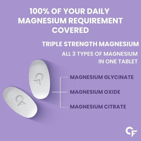 Carbamide Forte Chelated Magnesium Citrate Oxide Supplement | Support Bones Muscle & Nerve - 60 Tabs