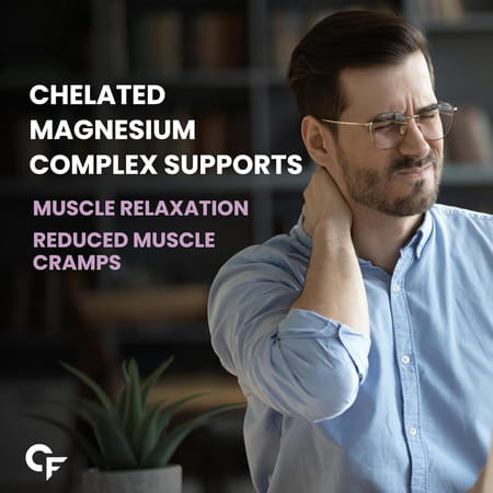 Carbamide Forte Chelated Magnesium Citrate Oxide Supplement | Support Bones Muscle & Nerve - 60 Tabs