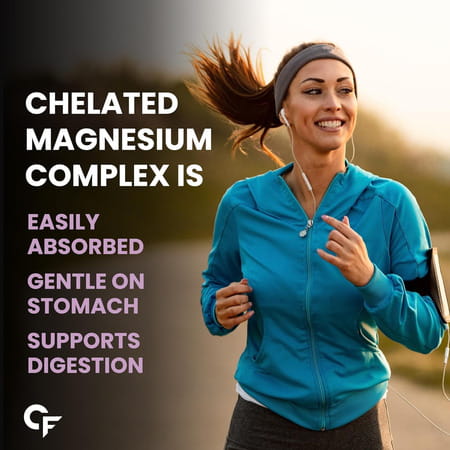 Carbamide Forte Chelated Magnesium Citrate Oxide Supplement | Support Bones Muscle & Nerve - 60 Tabs