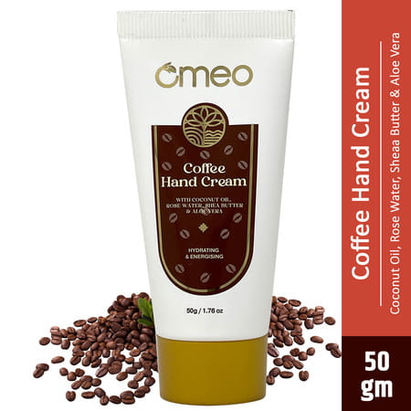 Omeo Coffee Hand Cream | Velvety & Smooth Brightening Skin | Unisex - 50G