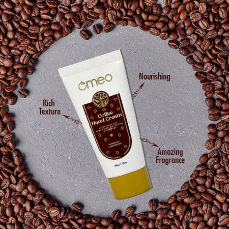 Omeo Coffee Hand Cream | Velvety & Smooth Brightening Skin | Unisex - 50G