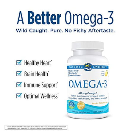 Nordic Naturals Omega 3 Fish Oil Epa And Dha 690mg Omega 3 Fish Oil 60 Softgels For Adults
