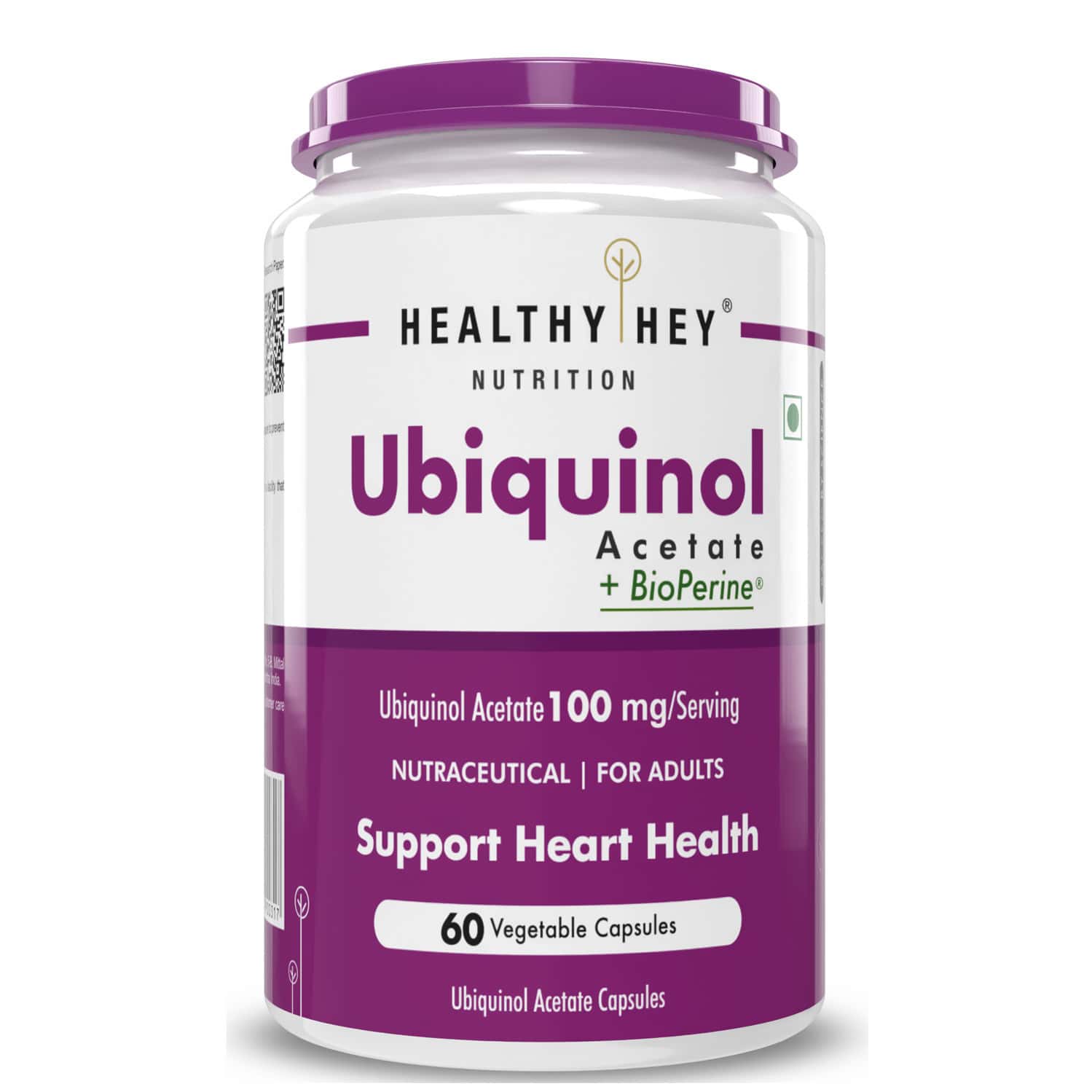 Healthyhey Nutrition Ubiquinol - Acetate - 60 Veg Capsules