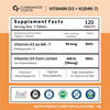 Carbamide Forte Vitamin D3+K2 Mk7 Bottle Of 120 Veg Tablets