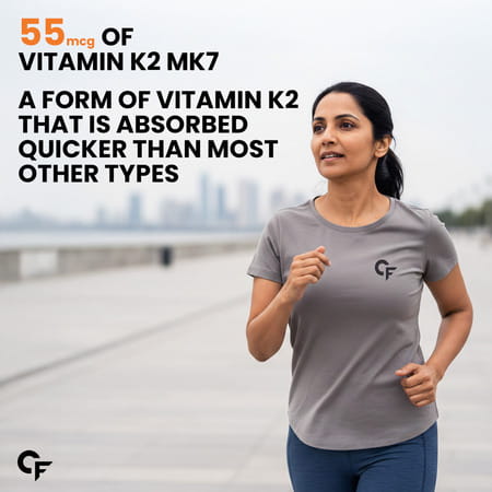 Carbamide Forte Vitamin D3+K2 Mk7 Bottle Of 120 Veg Tablets