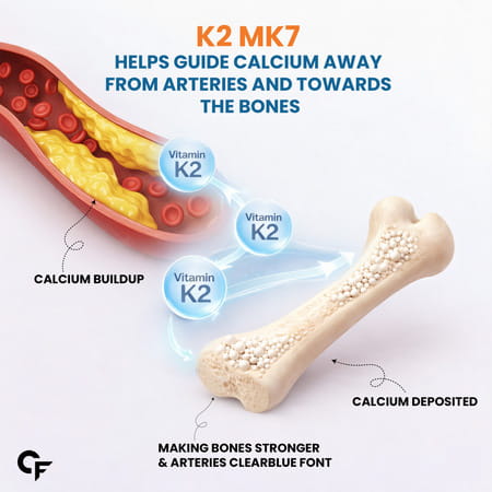 Carbamide Forte Vitamin D3+K2 Mk7 Bottle Of 120 Veg Tablets