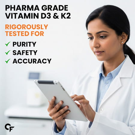 Carbamide Forte Vitamin D3+K2 Mk7 Bottle Of 120 Veg Tablets