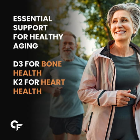 Carbamide Forte Vitamin D3+K2 Mk7 Bottle Of 120 Veg Tablets