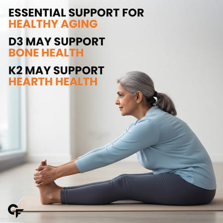 Carbamide Forte Vitamin D3+K2 Mk7 Bottle Of 120 Veg Tablets