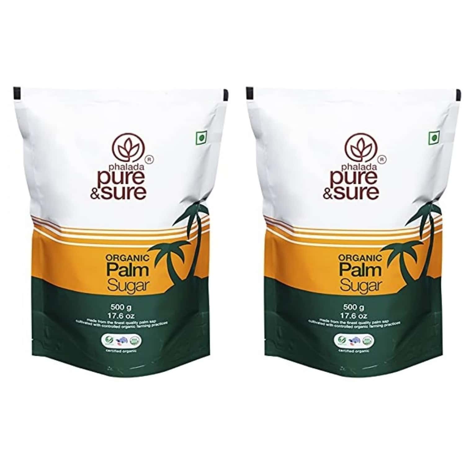 Pure & Sure Organic Palm Sugar -500gm X Pack Of 2 Sugar (1000 G Pack Of 2)