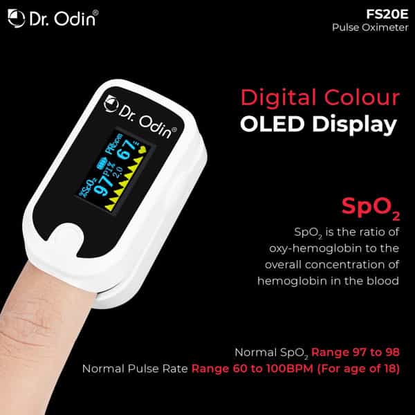 Dr. Odin | A330n | Pulse Oximeter | For Quick Heart Rate And Oxygen Monitoring | 1 Unit