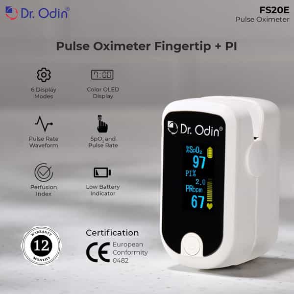 Dr. Odin | A330n | Pulse Oximeter | For Quick Heart Rate And Oxygen Monitoring | 1 Unit