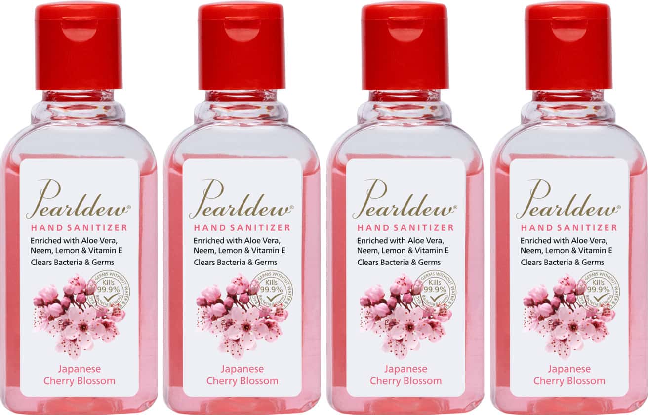 Pearldew Hand Sanitizer (gel) Japanese Cherry Blossom 60 Ml - Pack Of 4