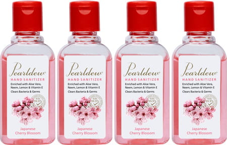 Pearldew Hand Sanitizer (Gel) Japanese Cherry Blossom 60 Ml - Pack Of 4