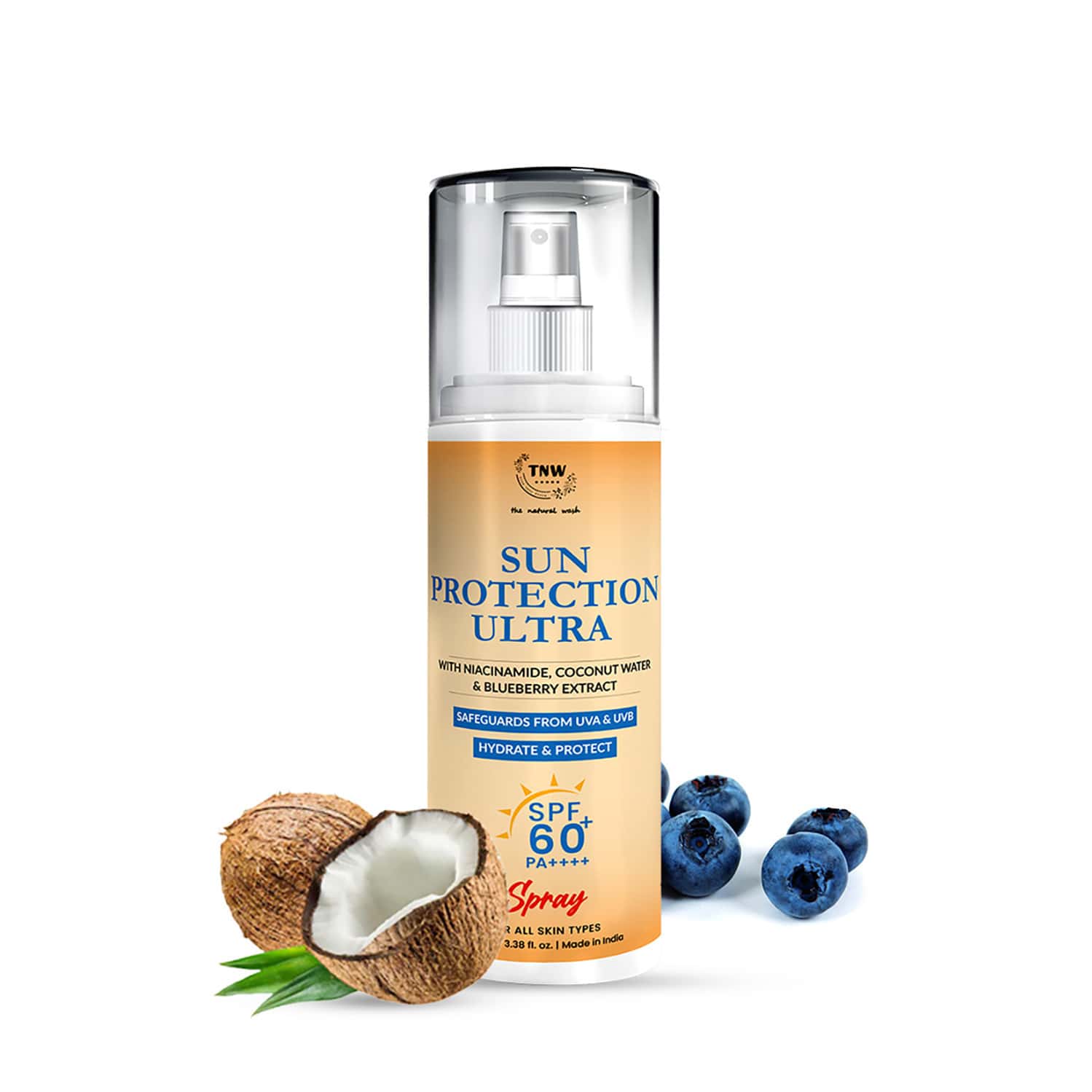 Tnw The Natural Wash Ultra Spf 60 Spray With Niacinamide & Hyaluronic Acid | Sun Protection 100 Ml