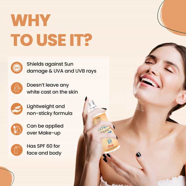 Tnw The Natural Wash Ultra Spf 60 Spray With Niacinamide & Hyaluronic Acid | Sun Protection 100 Ml
