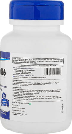 Healthvit Vitamin B6 100 Mg - 60 Capsules