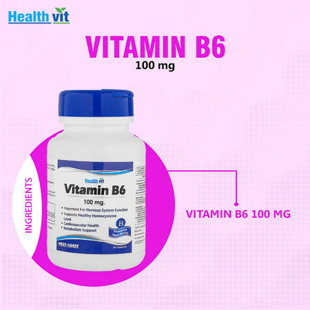 Healthvit Vitamin B6 100 Mg - 60 Capsules