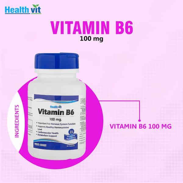 Healthvit Vitamin B6 100 Mg - 60 Capsules