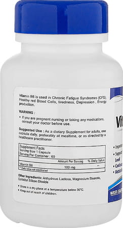 Healthvit Vitamin B6 100 Mg - 60 Capsules