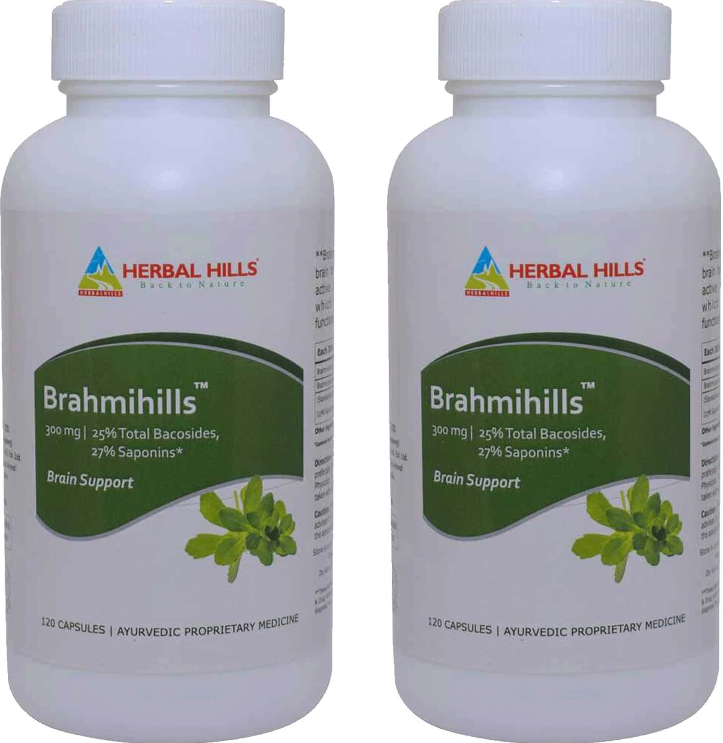 Herbal Hills Brahmihills - 120 Capsule (Pack Of 2) Brahmi Capsules
