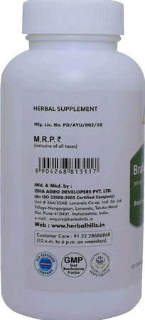 Herbal Hills Brahmihills - 120 Capsule (Pack Of 2) Brahmi Capsules