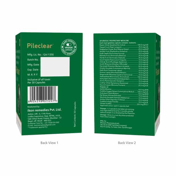 Pileclear Capsules 30 Caps | Ayurvedic Piles Care Capsules | Pack Of 2
