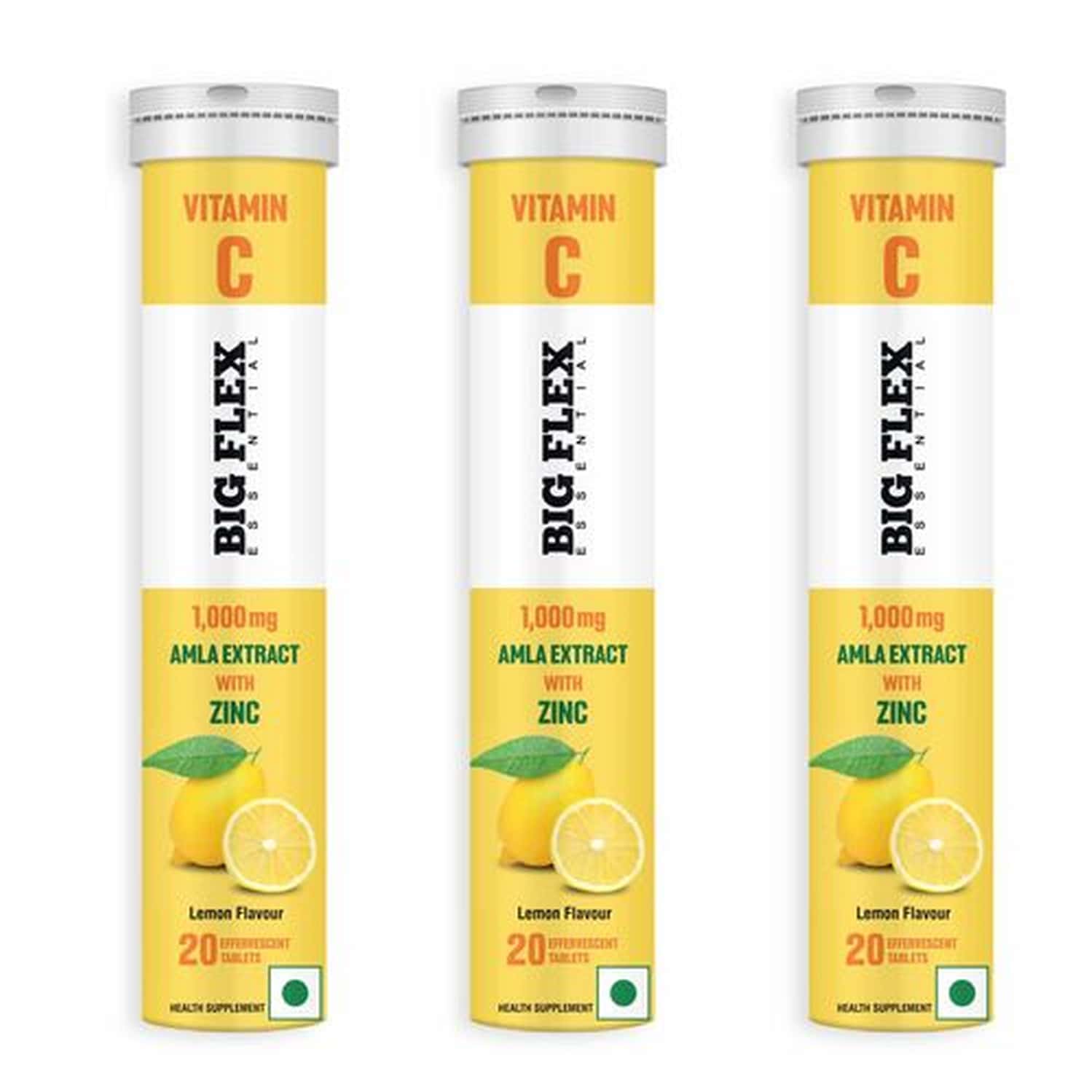 Buy BIGFLEX VITAMINC 1000MG NATURAL AMLA EXTRACT + 10MG ZINCPACK OF 1