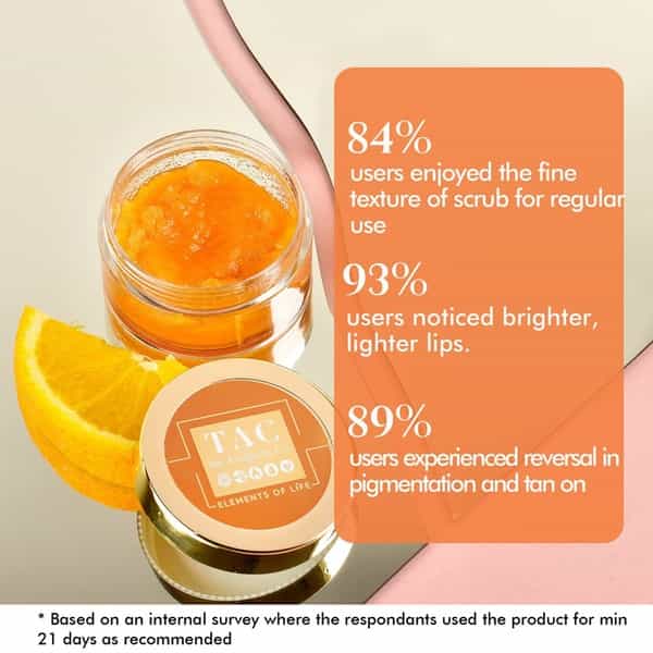 Tac - The Ayurveda Co. Vitamin C Lip Scrub - 20 Gm