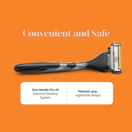 Letsshave Pro 4 Shaving Razor For Men - Pro 4 Blade + Razor Handle