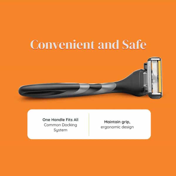 Letsshave Pro 4 Shaving Razor For Men - Pro 4 Blade + Razor Handle