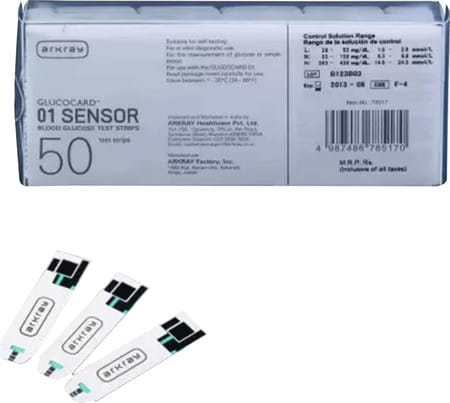 Arkray Glucocard 01 Sensor For Mini / + 50 Glucometer Strips