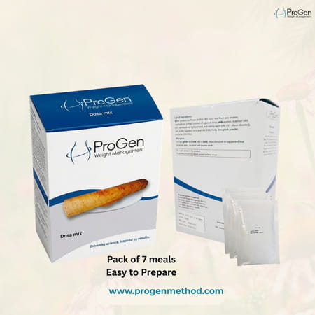 Progen Dosa Mix | 15 G Of High Biological Value Protein Per Meal | Pack Of 7 | 105 Gm