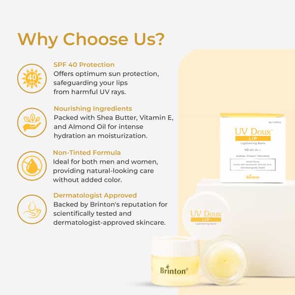 Brinton Uv Doux Spf 40 Pa+++ Lip Lightening Balm 8Gm