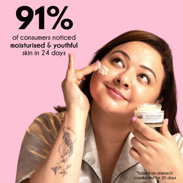 Auli As Good As New Almomd And Shea Butter Night Cream For Healthy Glowing Youthful Skin - 60Gm