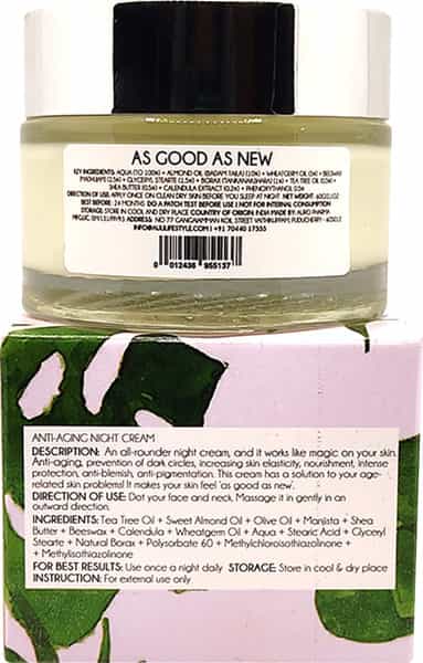 Auli As Good As New Almomd And Shea Butter Night Cream For Healthy Glowing Youthful Skin - 60Gm