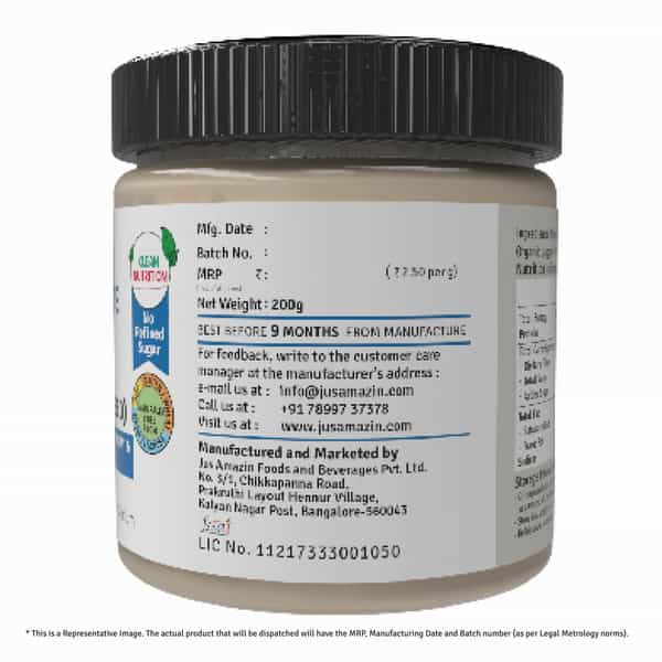 Jus Amazin Dairy-Free Dessert Mate (Almond Based)-200G Sweetened With Jaggery|Clean Nutrition