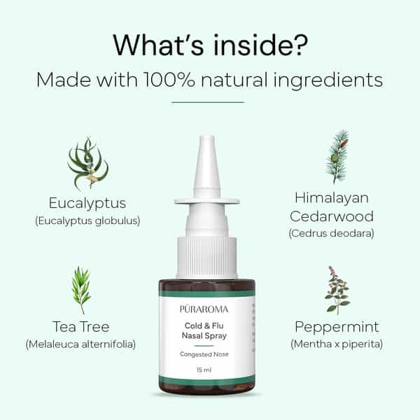 Puraroma Cold & Flu Nasal Spray - 15 Ml