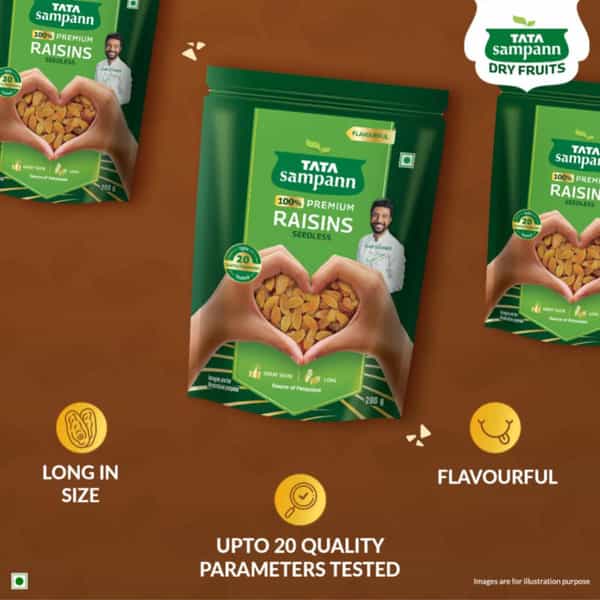 Tata Sampann 100% Pure Premium Raisins Seedless 200G
