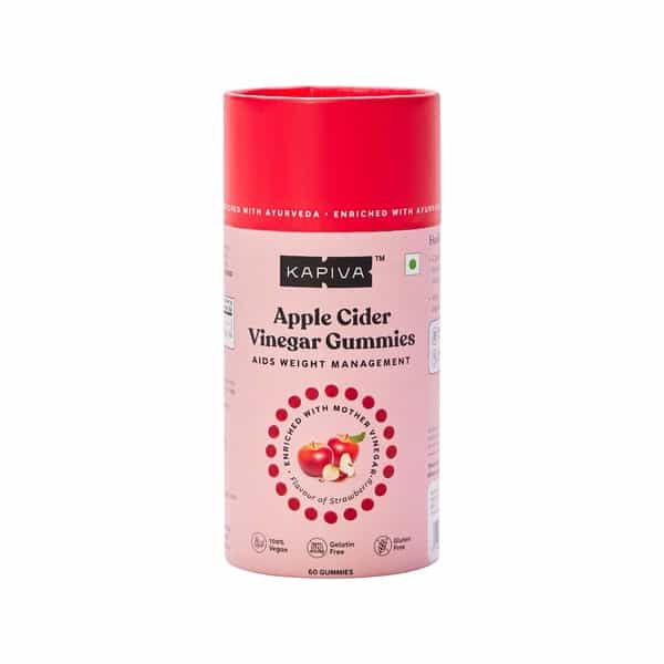 Kapiva Apple Cider Vinegar Gummies - Health Supplement For Weight Management - 60 Gummies