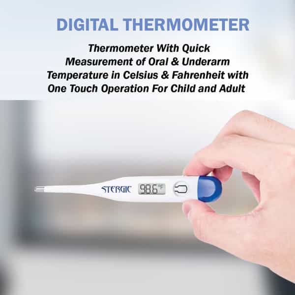 Stergic Digital Thermometer With Quick Measurement Of Temperature For Child And Adult