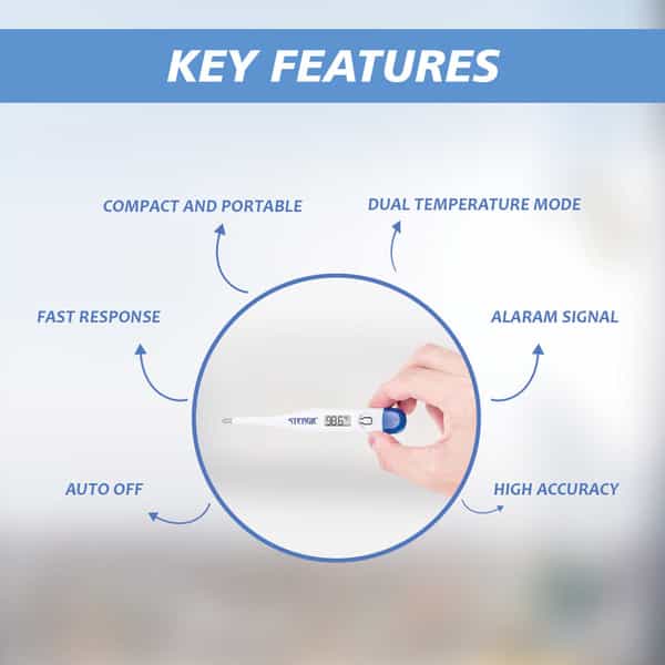 Stergic Digital Thermometer With Quick Measurement Of Temperature For Child And Adult